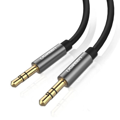 Ugreen UG10737AV119TK 5M màu Đen Cáp âm thanh 2 đầu 3.5mm dương dây tròn TPE cao cấp - HÀNG CHÍNH HÃNG