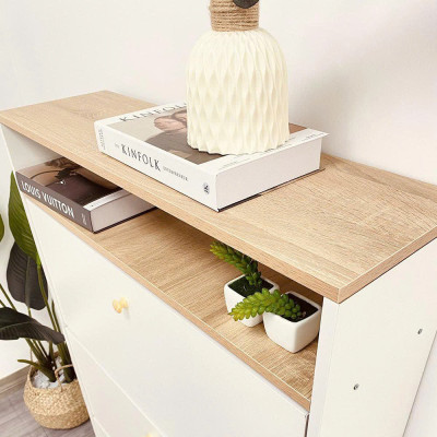 Tủ Giày Thông Minh Cánh Lật Tiết Kiệm Diện Tích 3 Tầng 6 Ngăn Sức Chứa Khủng Chống Mùi Hôi - GP112