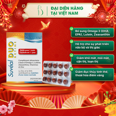 Vitamin Bổ Mắt Cao Cấp Từ Pháp Suvéal Duo: Chống Tia Sáng Xanh, Giảm Tổn Thương Mắt Do Quá Trình Oxh Trong Học Tập, Làm Việc, Tuổi Tác, Phòng Ngừa Và Hỗ Trợ Điều Trị Đục Thủy Tinh Thể, Thoái Hóa Điểm Vàng