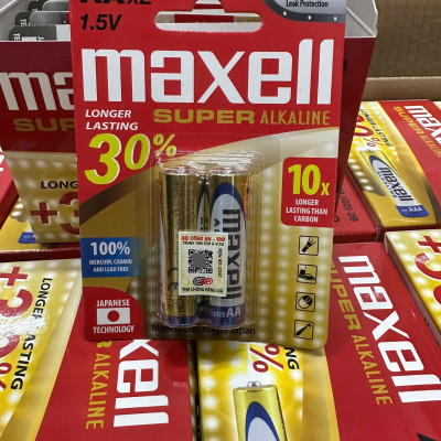 Pin Maxell Alkaline Super LR6 (AA)/ Pin tiểu 2A - Hàng chính hãng