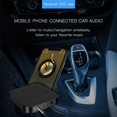 ROGTZ - Thiết bị thu phát Bluetooth 5.0 2 trong 1 BT-13 Kết nối âm thanh không dây Kết nôi đa dạng Android/IOS/Tablet/PC/Laptop/CD/Mp3-Player Ổn định Âm thanh mượt mà Cổng 3.5mm Pin 200mAh/3.7V Khoảng cách 10m Dải tần 2.402GHz - 2.480GHz Hàng Chính Hãng