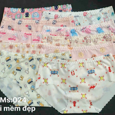 Combo 5 Quần Lót Nữ Su Tăm Nhiều Họa Tiết Love Đẹp 024 – Siêu Mềm, Co Giãn 4 Chiều