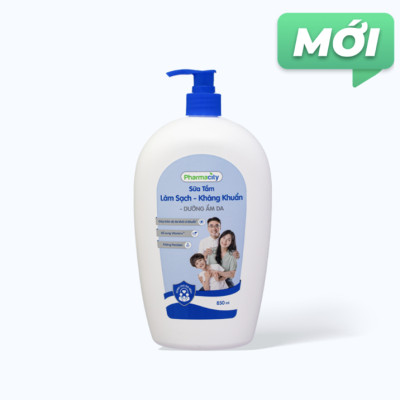 Sữa tắm Pharmacity Làm Sạch, Kháng Khuẩn – Dưỡng ẩm da (Chai 850ml)