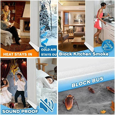 Mút Xốp vỏ da PU chặn mất nhiệt điều hòa dán chân cửa cách âm chống ồn ngăn côn trùng dài 93cm