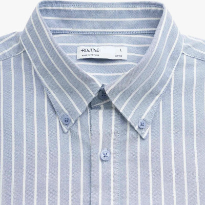 Áo sơ mi tay ngắn nam sọc. Form Fitted - RT 10S25SHS016 | ROUTINE CÀ MAU