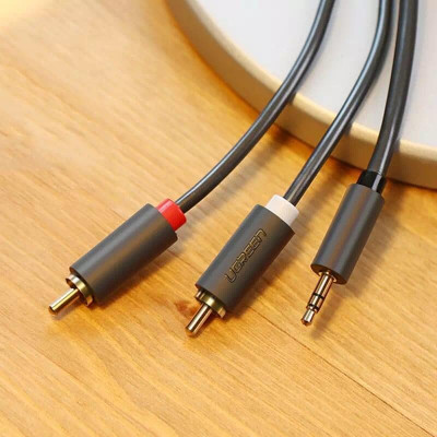 Ugreen UG10510AV116TK 2M màu Đen Cáp âm thanh 2 đầu Bông sen sang 3.5mm dương - HÀNG CHÍNH HÃNG