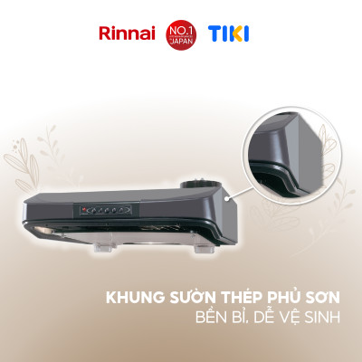 Máy hút mùi 70cm Rinnai RI-H7(Vt-G) ống thoát 161W - Hàng chính hãng.