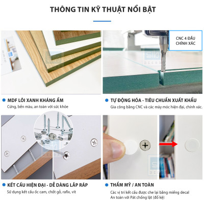 Tủ Gỗ Để Hồ Sơ, Tài Liệu Nhiều Cánh Phù Hợp Cho Văn Phòng SIB Decor HS17
