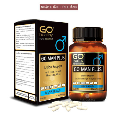 Bộ Sản Phẩm 2 Hộp Viên Uống Tăng Sinh Lý Nam New Zealand Go Man Plus 30 Viên | Giúp Tăng Cường Sinh Lực, Sinh Lý Ở Nam Giới - Nhập Khẩu Chính Hãng