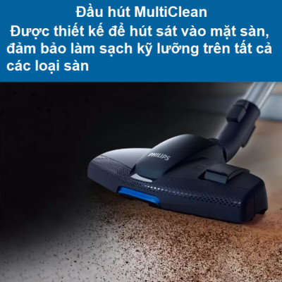 Máy hút bụi không túi PowerPro Compact thương hiệu Hà Lan Philips FC9351/82 1600W - Hàng nhập khẩu