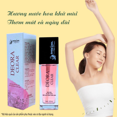 COMBO 6 Lọ Xịt Khử Mùi DEORA CLEAR Quyên Lara 50ml, Khử Mùi Hôi Nách, Ngăn Tiết Mồ Hôi