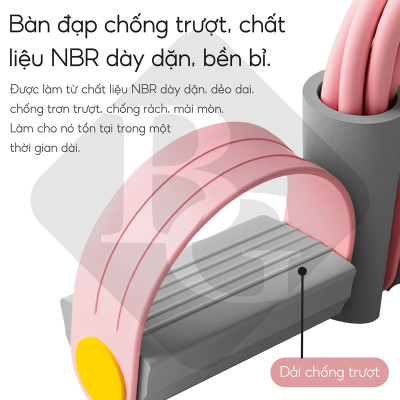 Dây Tập Bụng 6011N,Dây Kéo Đàn Hồi Kháng Lực Ống Cao Su, Dây Kéo Tập Gym
