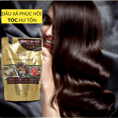 Túi Refill Dầu Xả Tóc Deve Natural Oil Conditioner Giúp Tóc Bồng Bềnh Bóng Mượt Chiết Xuất Tinh Dầu Ngựa 400 mL