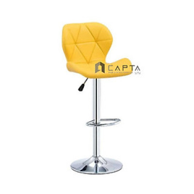 Ghế quầy bar CB2260-F Nội thất Capta Ghế quầy bar quầy giao dịch quầy tiếp khách có lưng tựa nệm vải bố hiện đại nhập khẩu chân thép mạ chrome tăng giảm hcm