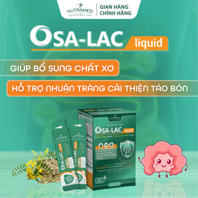Gói uống Osa-lac liquid hỗ trợ sức khỏe đường ruột (20 gói) - Nutramed