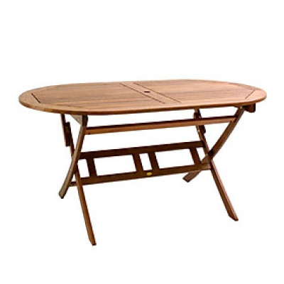 Bàn Xếp Oval Papua IBIE NT4006 (130 x 130 x 72 cm) - Nâu