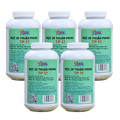 (BỘ 5 CHAI) Mực đổ Thuận Phong TP17 dùng cho máy in Ricoh SP 100/ 200/ 201/ 202/ 203/ 210/ 212/ 300/ 310/ 311/ 312 - Hàng Chính Hãng