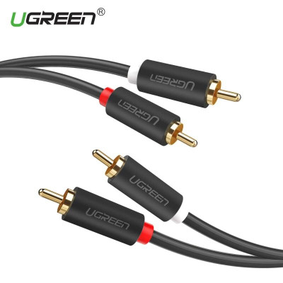 Ugreen UG30747AV104TK 1M màu Đen Cáp âm thanh Bông sen 2 ra 2 dương - HÀNG CHÍNH HÃNG