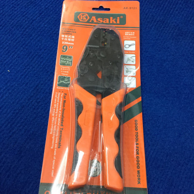 0.5 ~ 10mm2 Kiềm bấm cos tròn 9in/230mm Asaki AK-9121