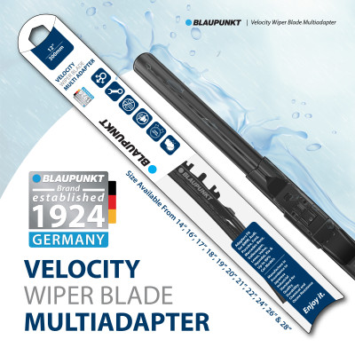 Bộ Gạt Mưa Ô Tô Blaupunkt Velocity R16"/350mm, L22"/600mm Dành Cho Toyota Fortuner 2017 