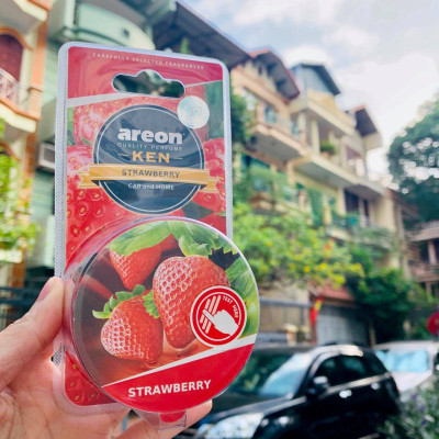 Sáp thơm ô tô hương Dâu Tây AREON Ken Strawberry - NHẬP KHẨU BULGARIA