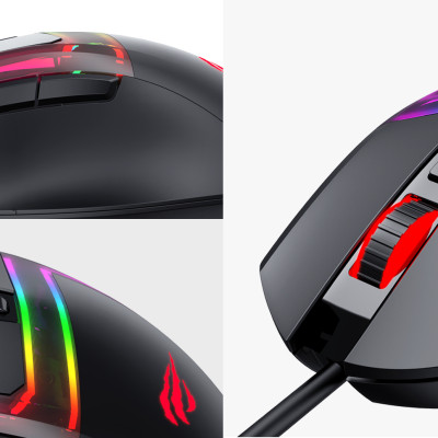 Chuột Gaming Có Dây Havit MS953/ 7 Chế Độ/ 700DPI/ Led RGB/ 20 Triệu Lần Nhấp Chuột - Hàng Chính Hãng