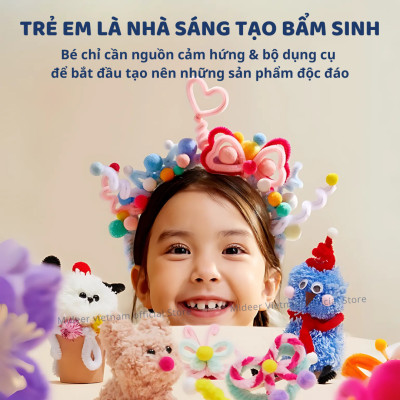Kẽm nhung làm hoa loại 1 Mideer All-in-One Handicraft Kit - Master Craftsman