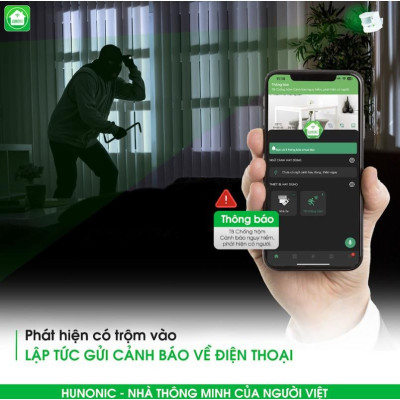 Thiết Bị Chống Trộm Hunonic Và Báo Khách Hunonic CT01 Báo Động Bằng Loa Và Thông Báo Về Điện Thoại