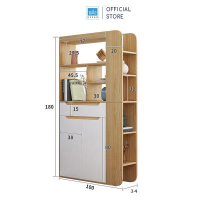 Kệ Gỗ Ngăn Phòng Đa Năng Để Sách, Giày Dép Và Đồ Trang Trí Thương Hiệu SIB Decor TG15