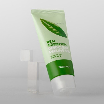 Tẩy Tế Bào Chết chiết xuất trà xanh Farmstay Real Green Tea Clear Peeling Gel (Tuýp/100ml)