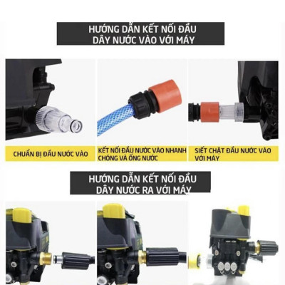 MÁY RỬA XE SK9070 ,CÓ CHỈNH ÁP,TẶNG KÈM BÌNH TẠO BỌT - Bảo Hành 12 tháng