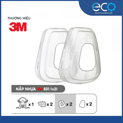 Combo (7 món) mặt nạ phòng độc 3M 7501, 7502 kết hợp phin lọc 3M 6003, tấm lọc bụi 5N11 cùng nắp giữ 501  lọc hơi độc Hơi hữu cơ vô cơ Phun sơn Phun xịt thuốc sâu Mặt nạ chính hãng 