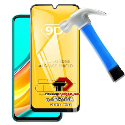 Kiính Cường Lực Full Màn Hình Cho Redmi 10A Chính Hãng Glass Pro 9H Chống Vỡ, Chống Va Đập- hàng chính hãng