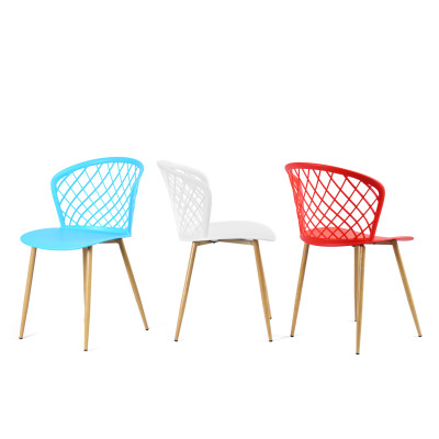 Ghế cafe mặt nhựa chân kim loại giả gỗ Carbo