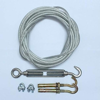 Dây phơi quần áo DÀI 6m D5mm đi kèm tăng đơ INOX LOẠI TỐT