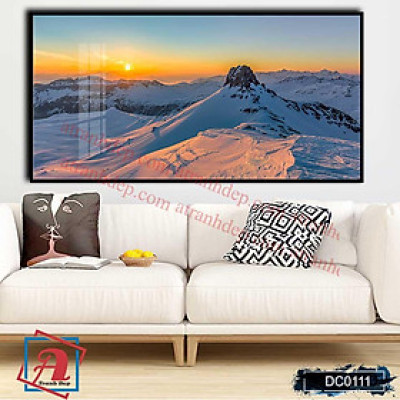 Tranh canvas treo tường Decor hoàng hôn trên núi – DC111