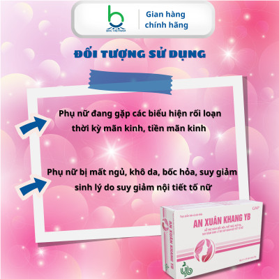 Viên Uống AN XUÂN KHANG YB Hỗ Trợ Giảm Mất Ngủ, Khô Da, Cân Bằng Nội Tiết Tố Nữ, Tiền Mãn Kinh
