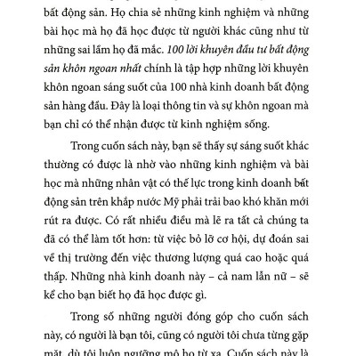 100 Lời Khuyên Đầu Tư Bất Động Sản Khôn Ngoan Nhất (Tái Bản 2022)