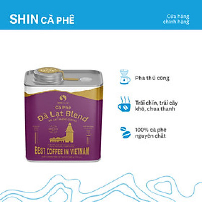 Cà phê Đà Lạt Blend - SHIN Cà phê - Cà phê pha phin - Hộp thiếc 200g