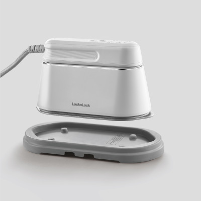 Bàn Ủi Hơi Nước LocknLock ENI262WHT 2 Trong 1 100ml 1300W, Hàng Chính Hãng, Ủi Đứng Và Nằm - JoyMall