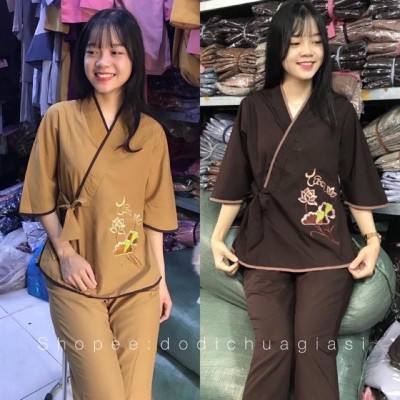 ĐỒ LAM ĐI CHÙA Nhật Nơ Hoa Thêu