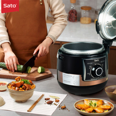 Nồi áp suất đa năng SATO 5AS065.N 5.0L - Nồi áp suất đa chức năng : nấu cơm, nấu cháo, hầm gân, ninh, súp, hấp, giữ ấm ...- Miễn phí vận chuyển toàn quốc - Hàng chính hãng