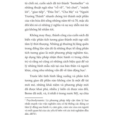 Trò Chơi Tâm Lý - Tác Giả Eric Berne (1980 Books)