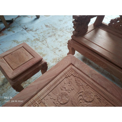 Bộ bàn ghế rồng phượng,rồng mai gỗ hương đá