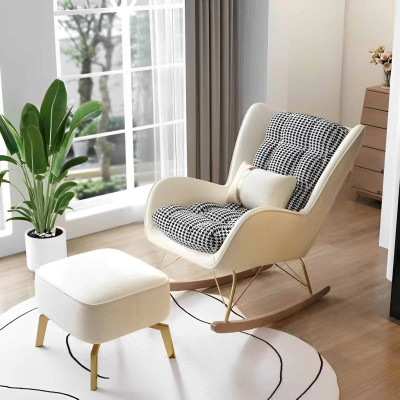 Ghế sofa bập bênh kèm đôn thư giãn tại nhà GH01