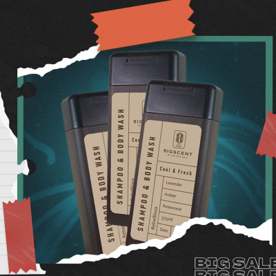 Sữa tắm dầu gội cho nam hương nước hoa 375ml Rebellious thương hiệu SIGSCENT- COMBO 3