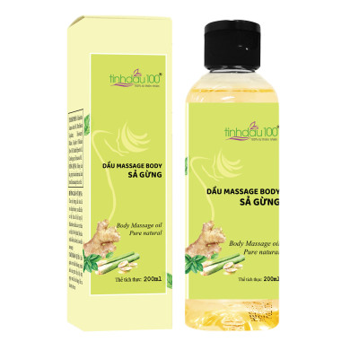 Dầu massage body Sả Gừng giảm cảm giác mệt mỏi vai gáy, lưng, đầu gối Tinh Dầu 100 200ml