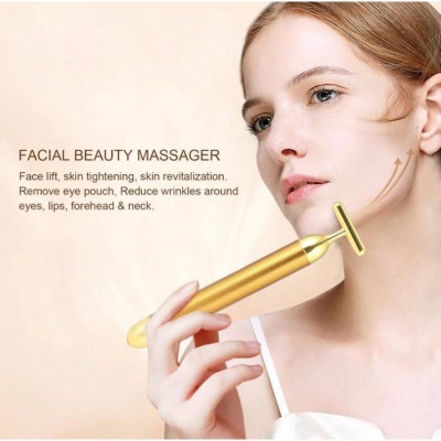 MÁY MASSAGE MẶT BEAUTY BAR 24K - bút massage chữ T loại tốt B08