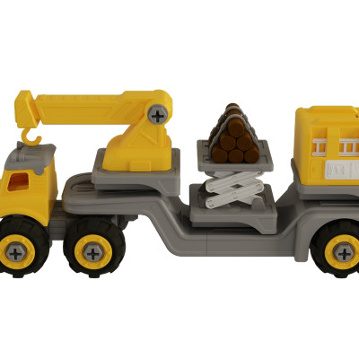 Bộ Đồ Chơi Lắp Ráp Vecto DIY 3 Trong 1 - Xe Cẩu, Xe Chở Gỗ, Xe Dụng Cụ OK1029