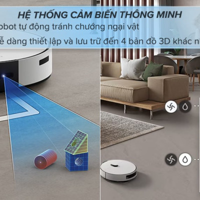 Robot hút bụi lau nhà Samsung VR7MD96514G/SV - Hàng Chính Hãng